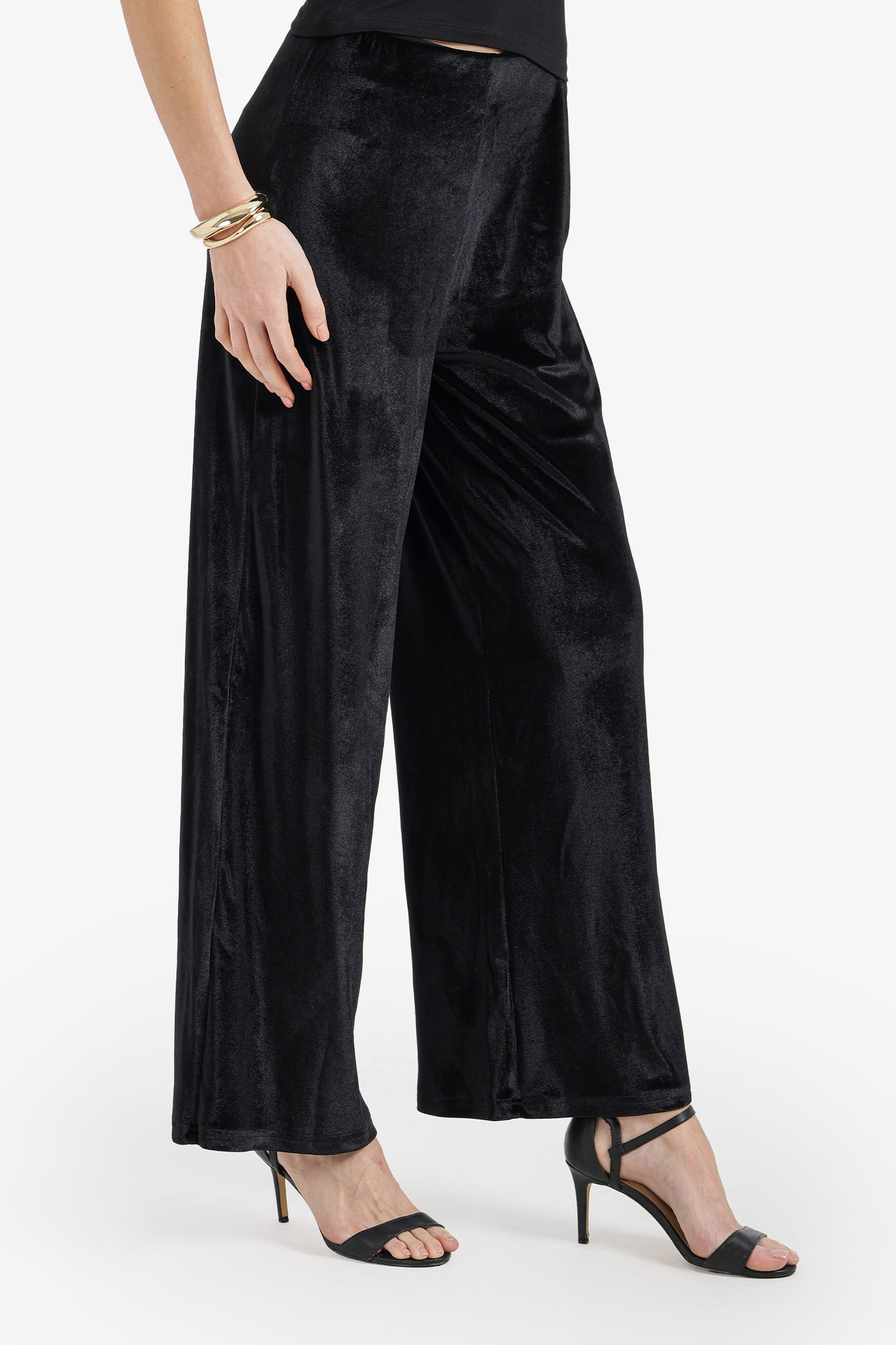 Velvet Flare-Leg Pants