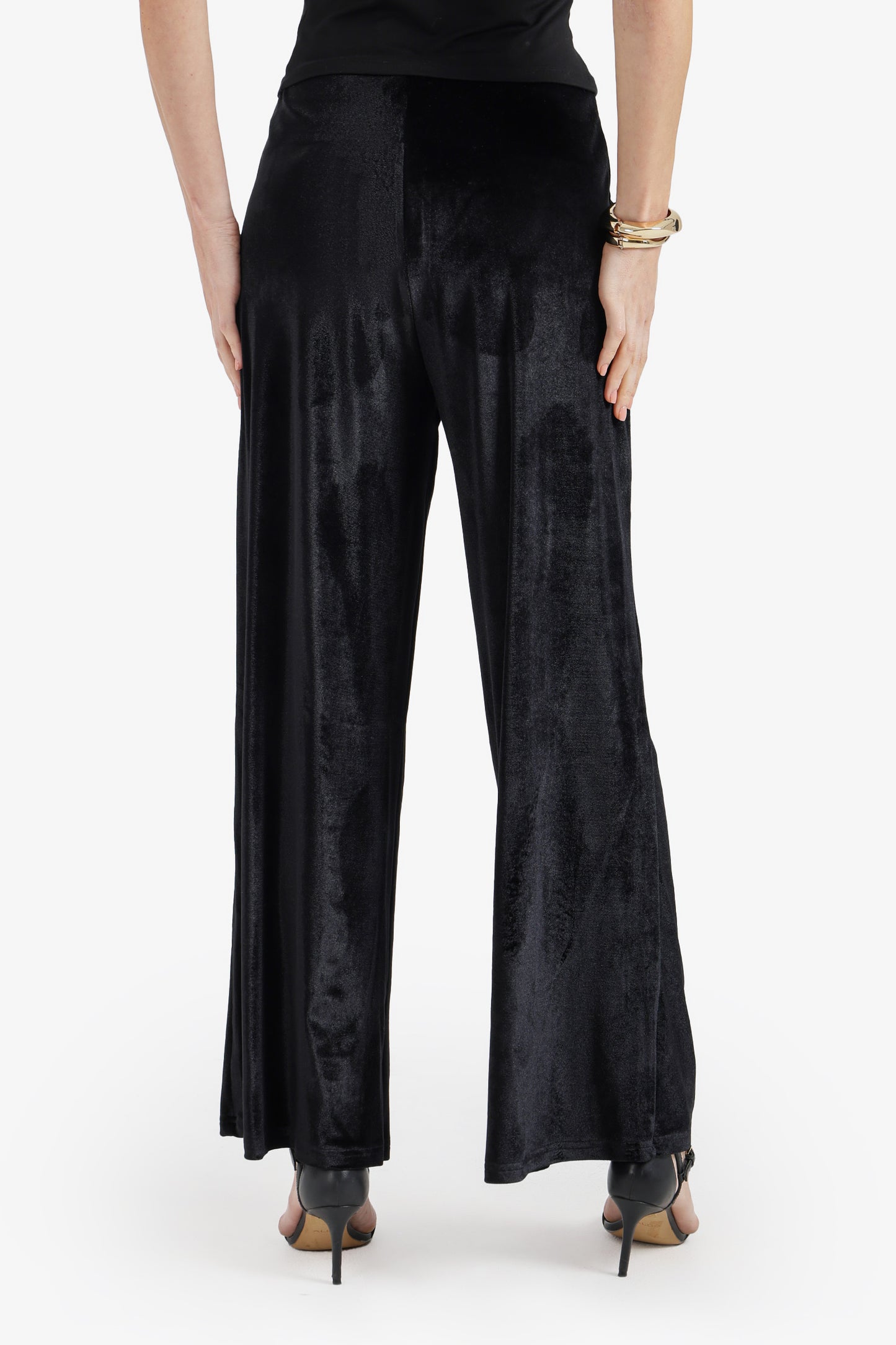 Velvet Flare-Leg Pants