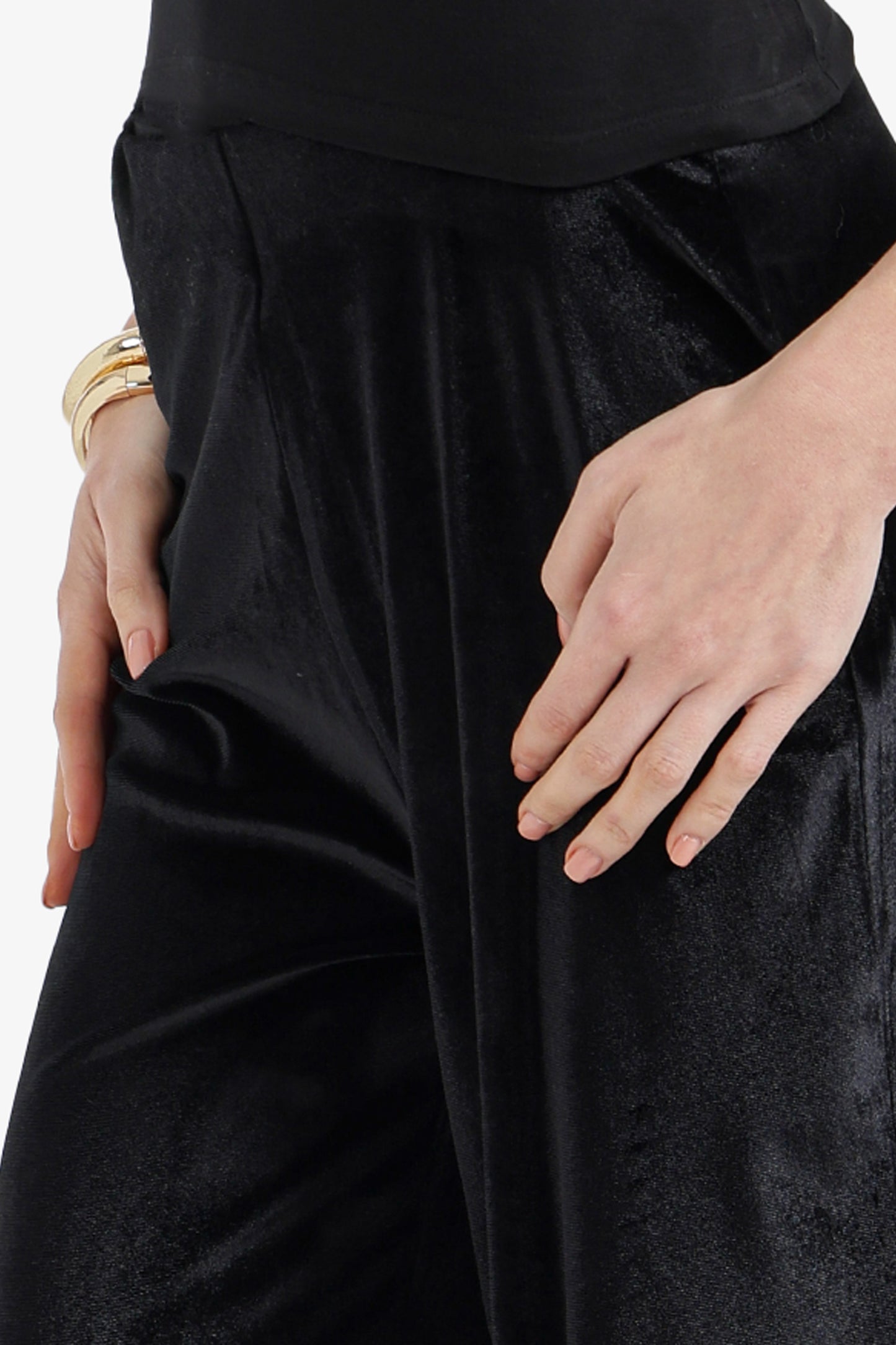 Velvet Flare-Leg Pants