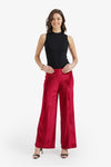 Velvet Flare-Leg Pants