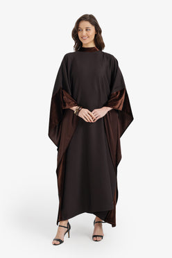 Asymmetric Mock Neck Abaya