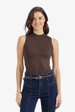 Mock-Neck Crop Top