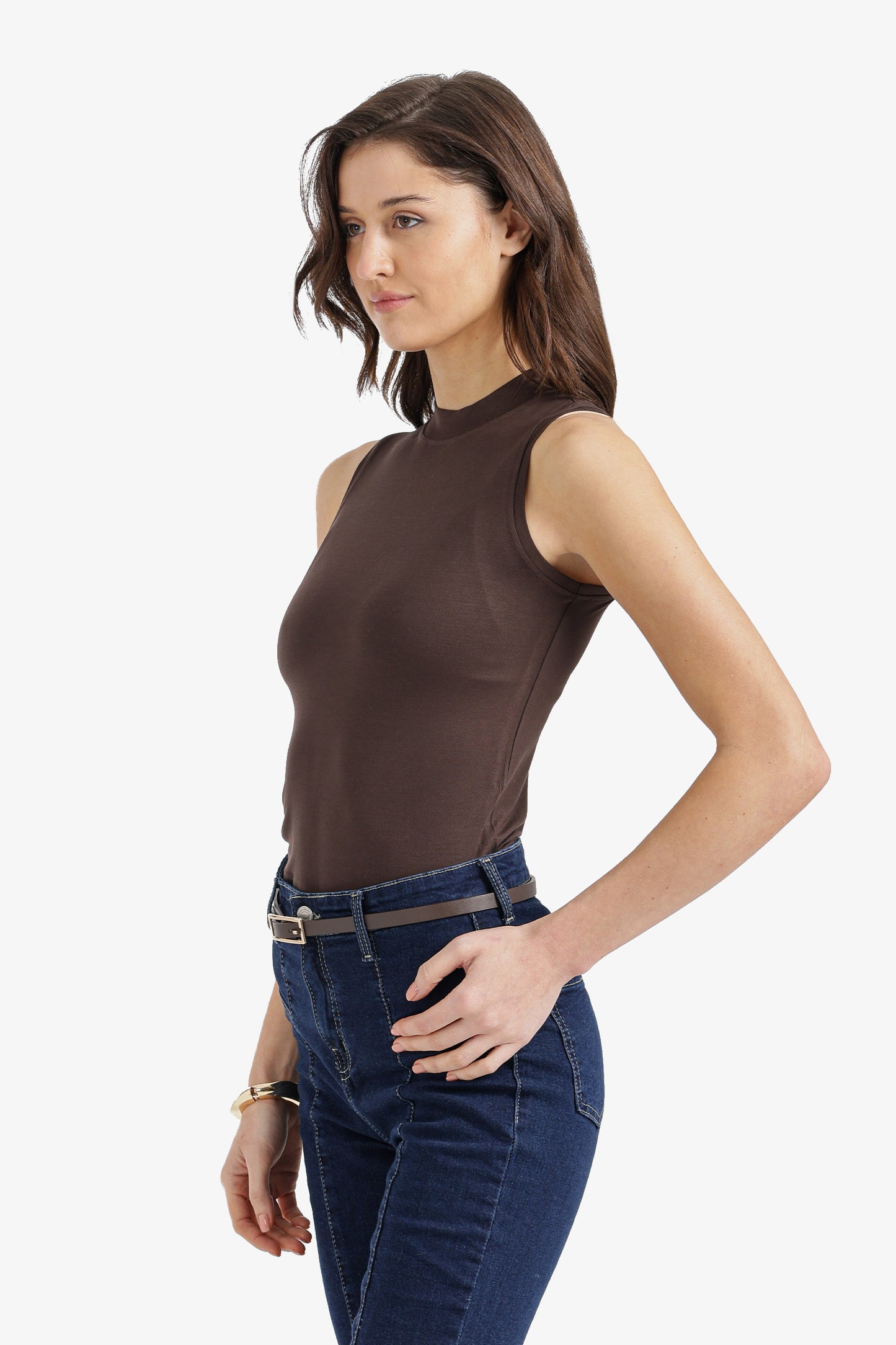 Mock-Neck Crop Top