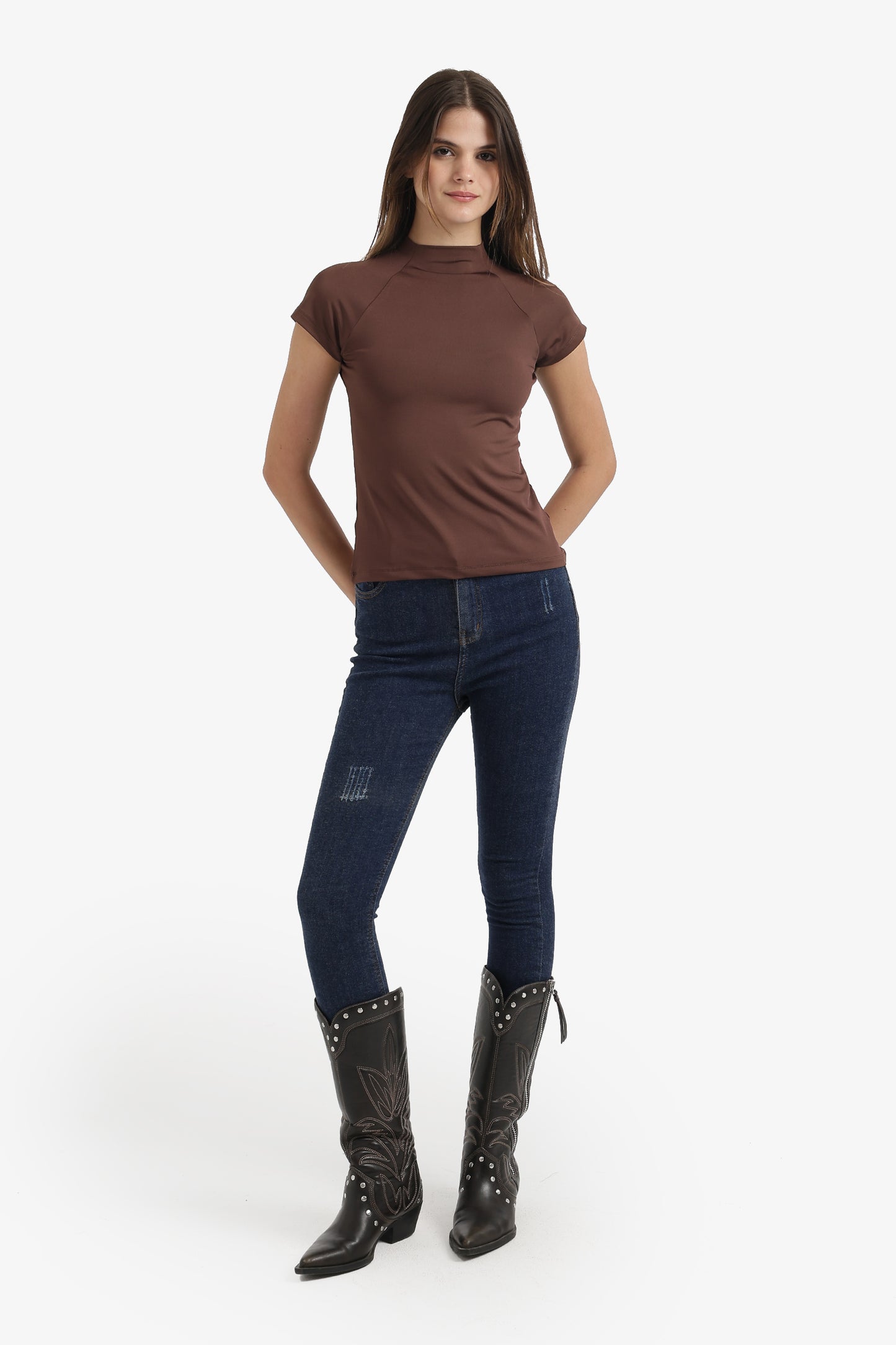 Slim Fit High Neck Top