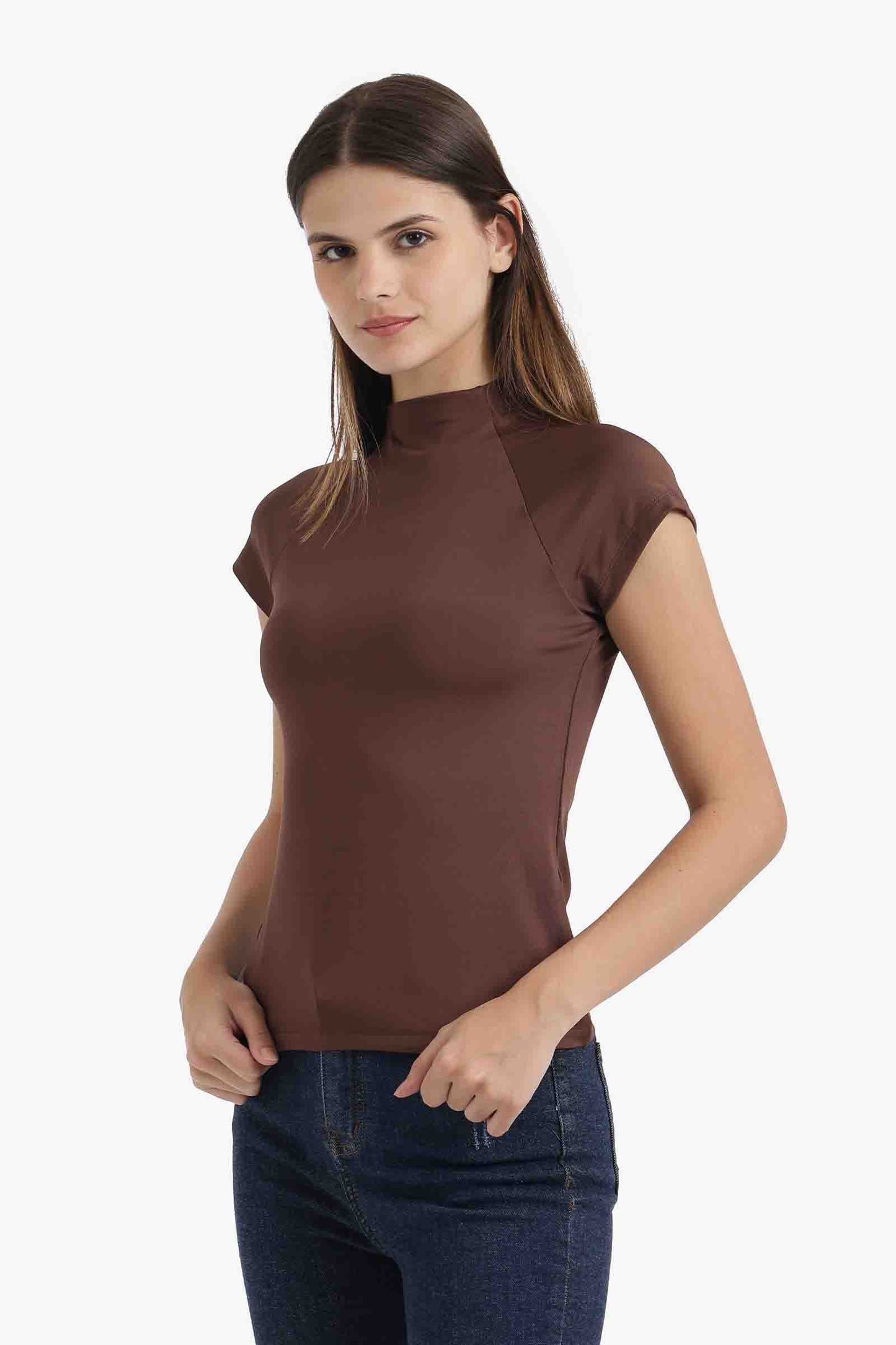Slim Fit High Neck Top