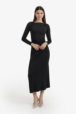 Boat Neck Slim Dress