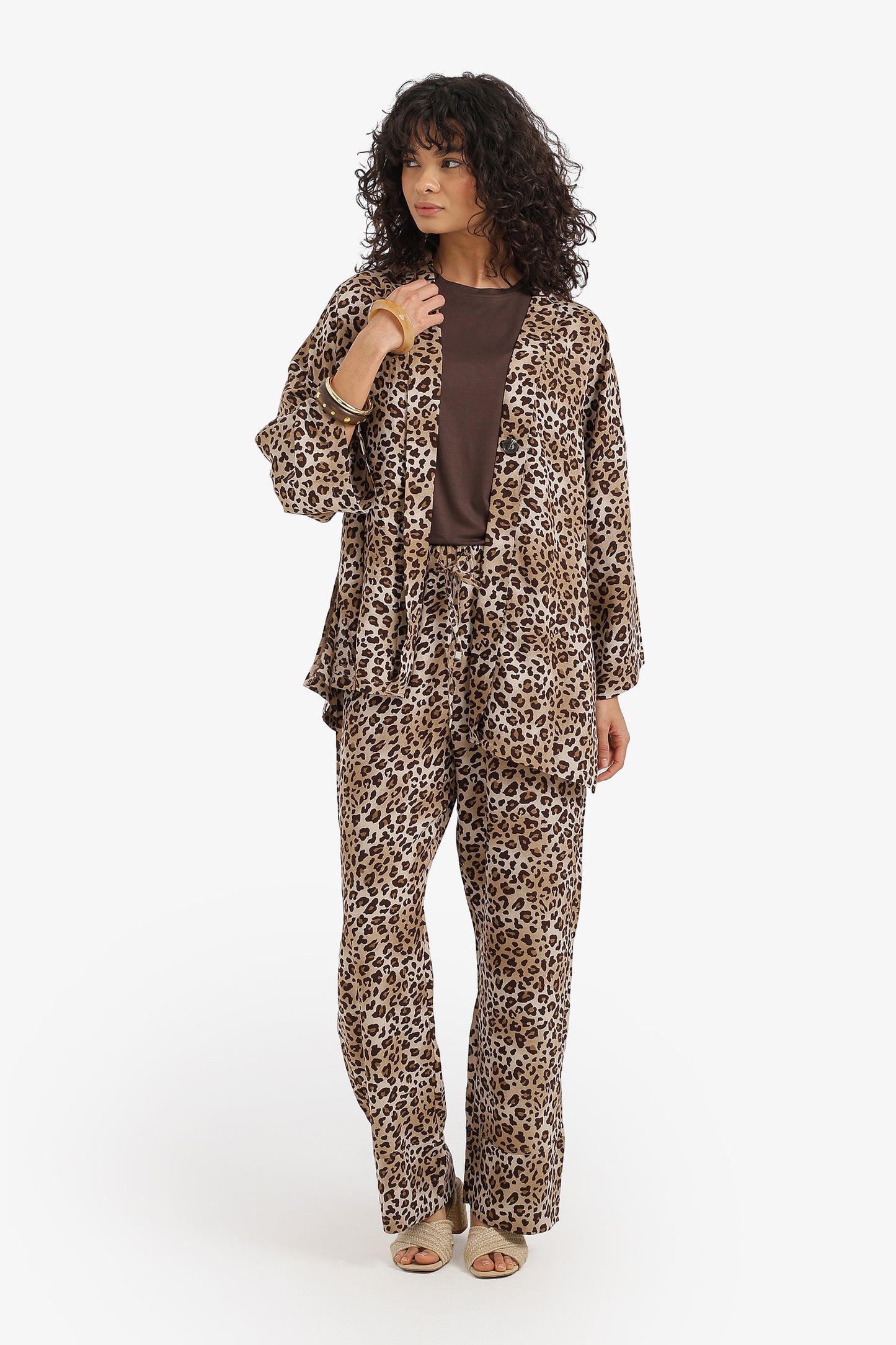 Relaxed Leopard Cardigan
