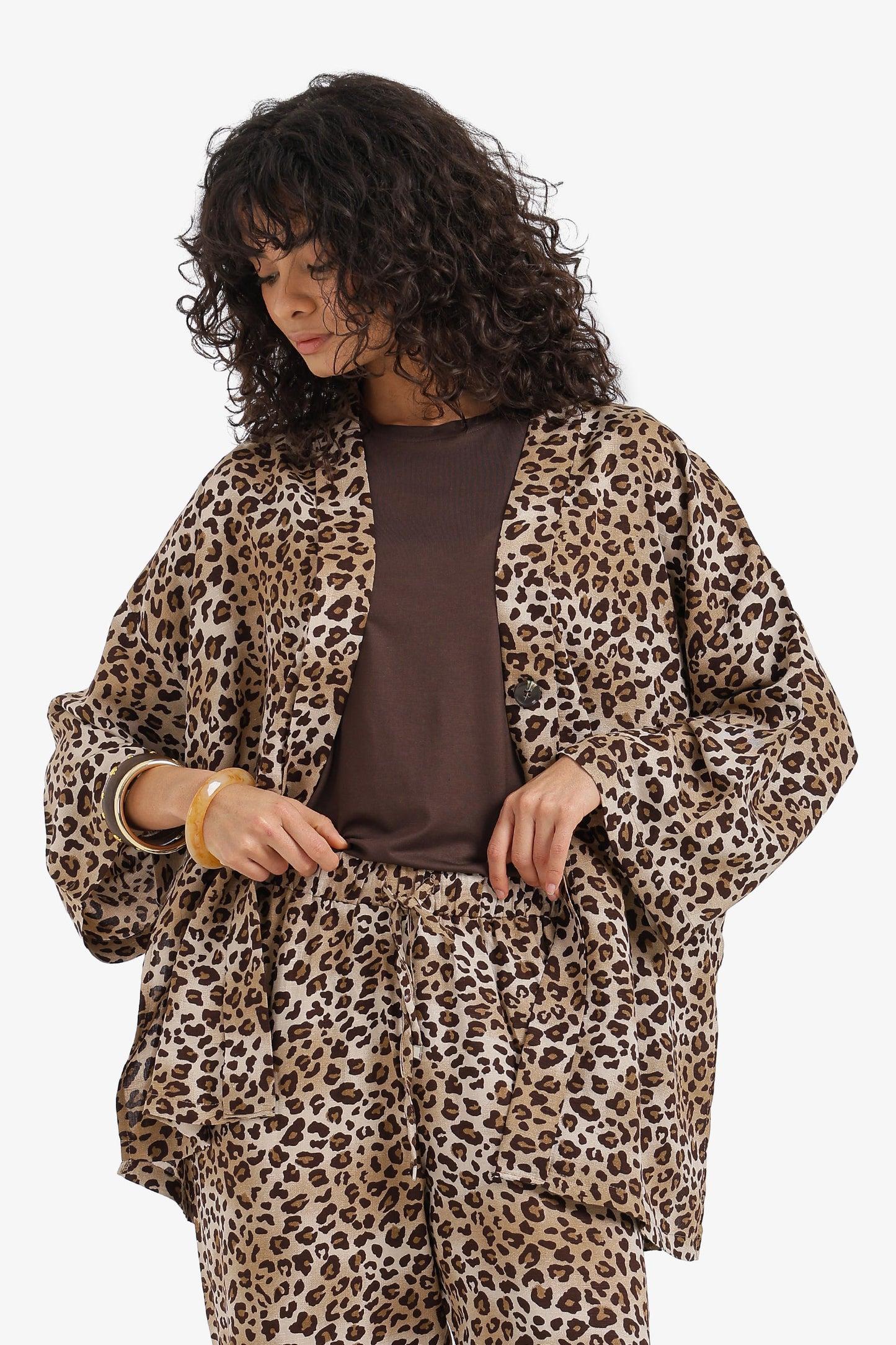 Relaxed Leopard Cardigan