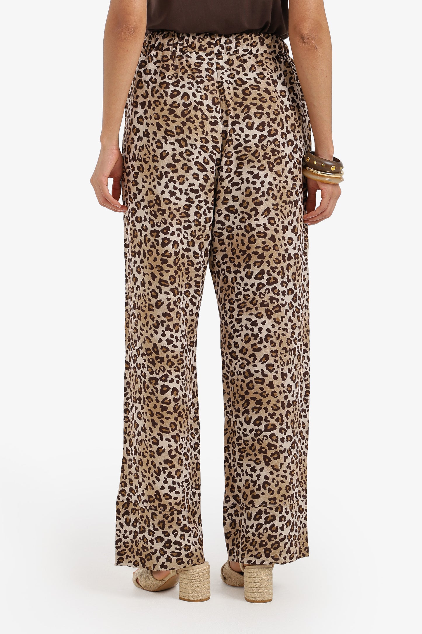 Leopard Pattern Drawstring Pants