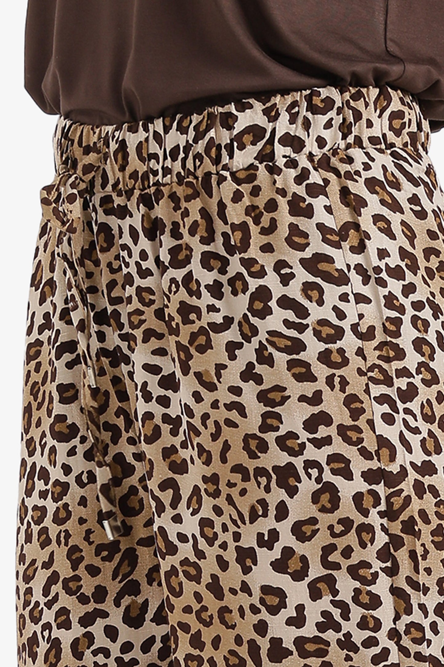 Leopard Pattern Drawstring Pants