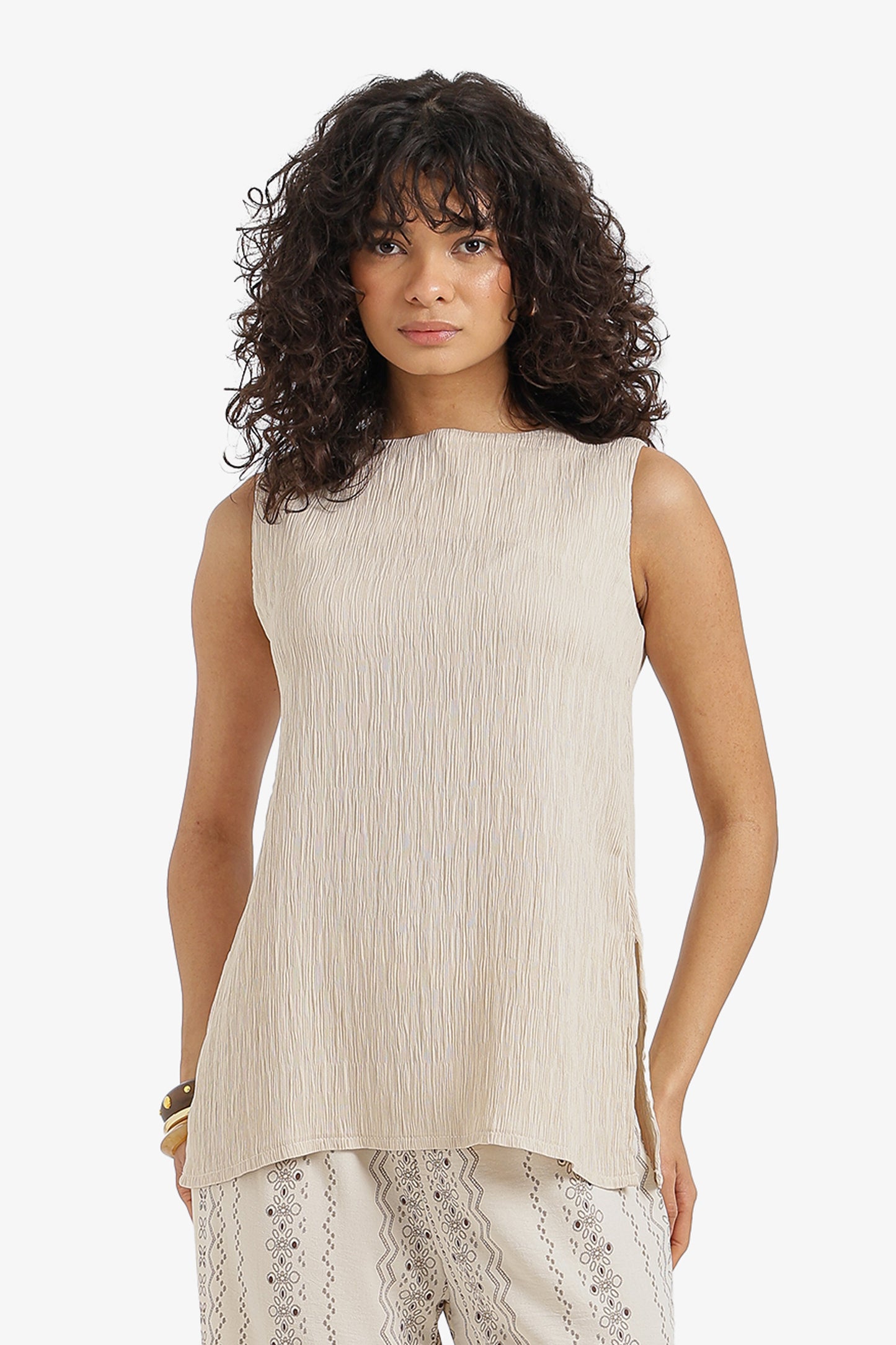 Relaxed Sleeveless Blouse