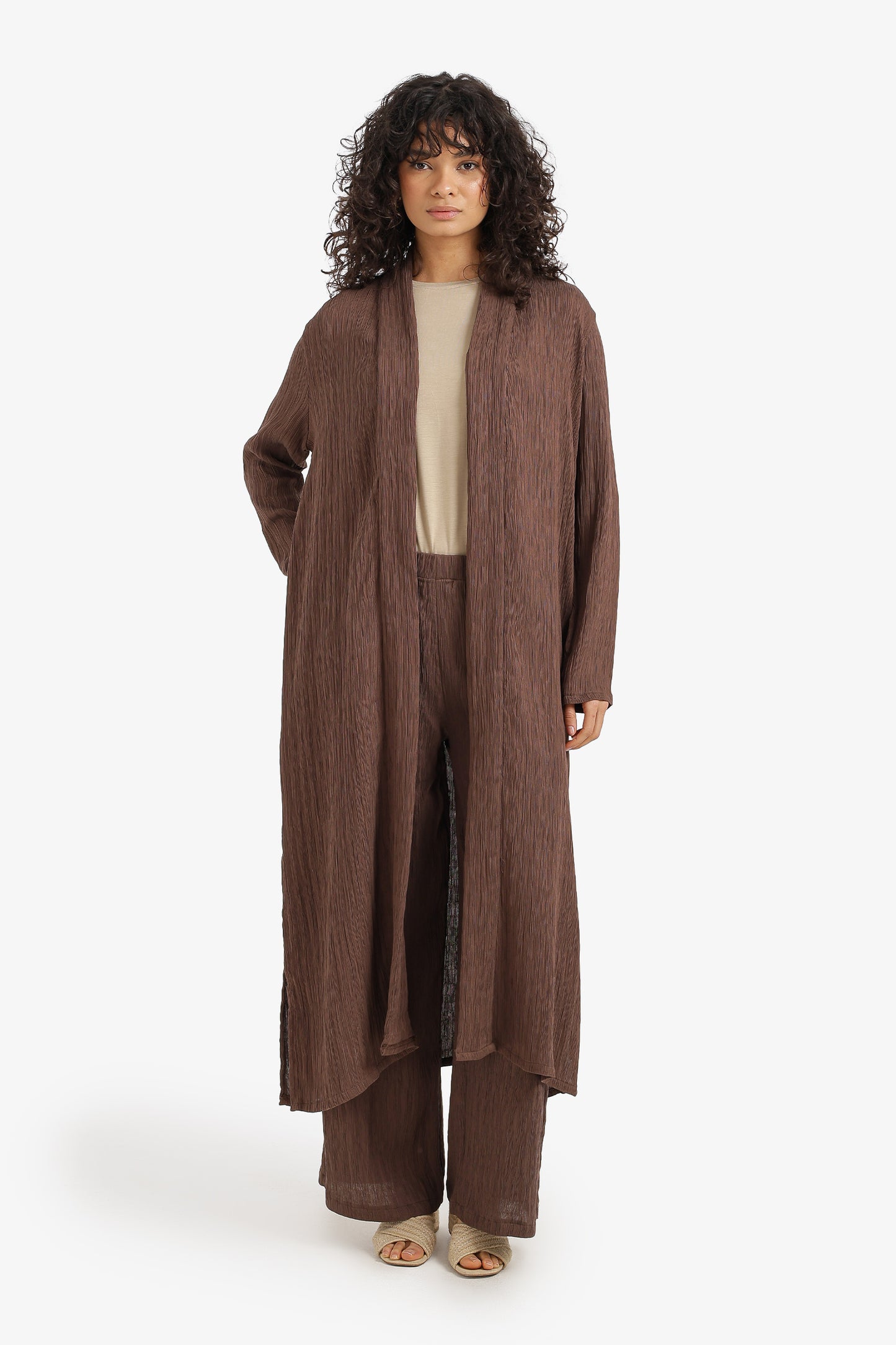 Textured Midi Kimono