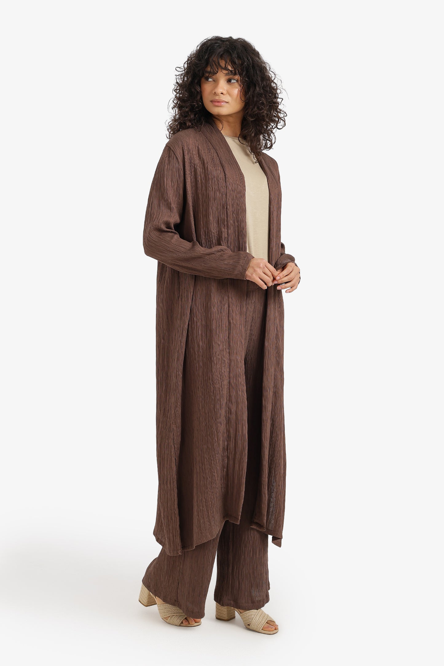 Textured Midi Kimono