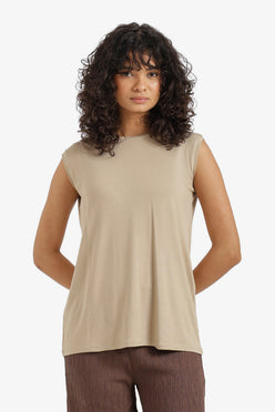 Sleeveless Viscose T-Shirt