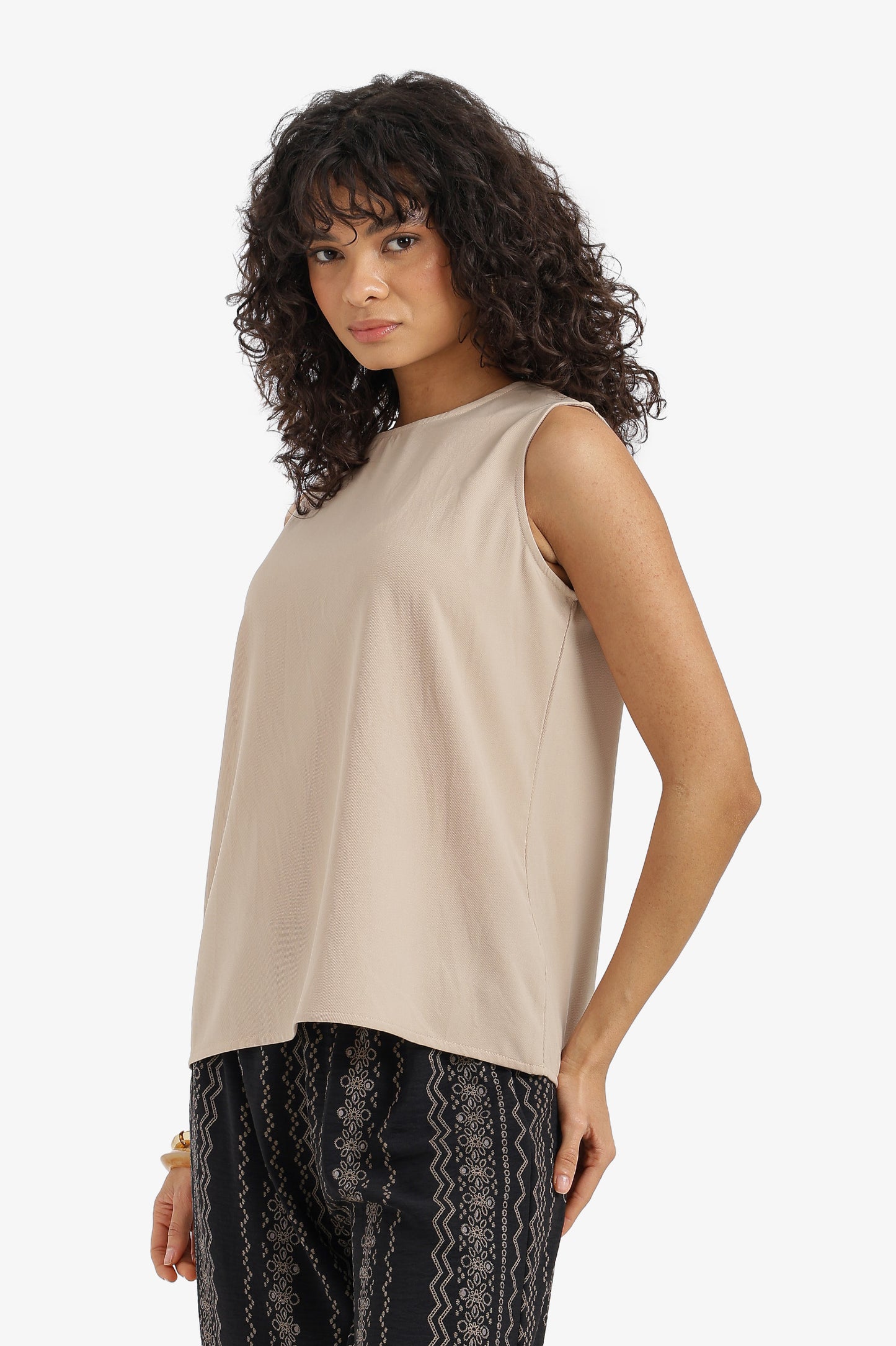 Sleeveless Viscose Blouse