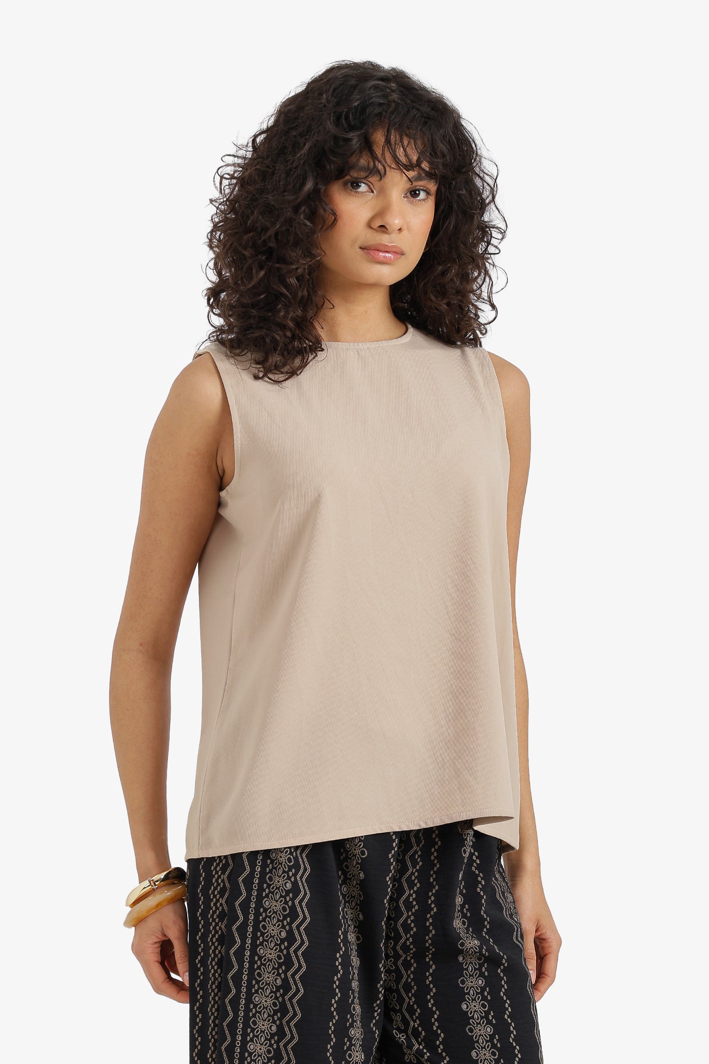 Sleeveless Viscose Blouse