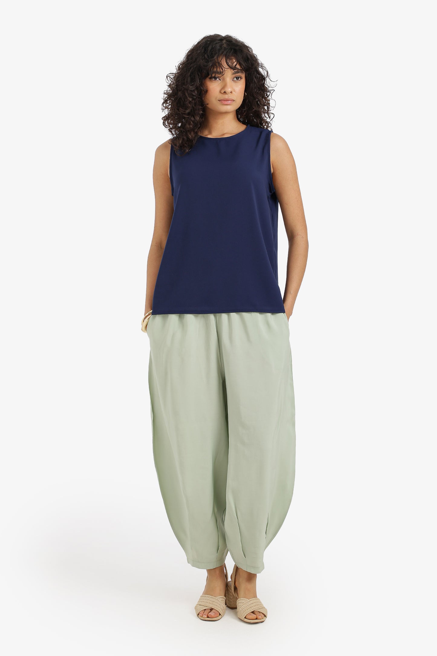 Sleeveless Viscose Blouse
