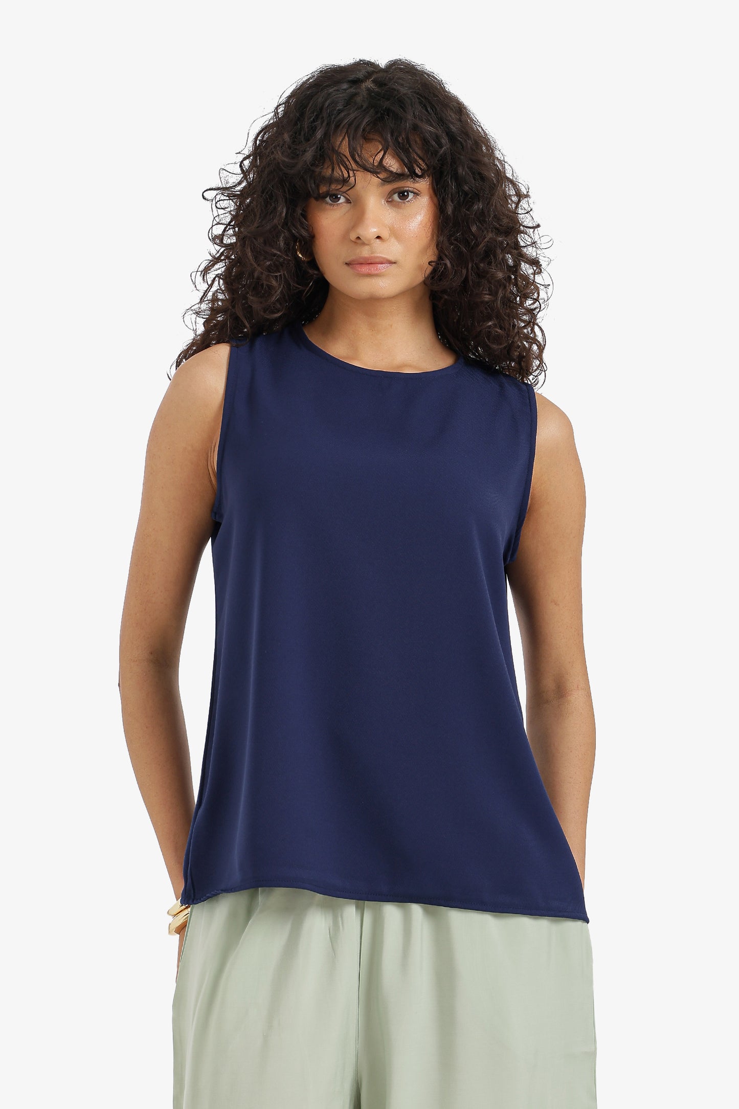 Sleeveless Viscose Blouse