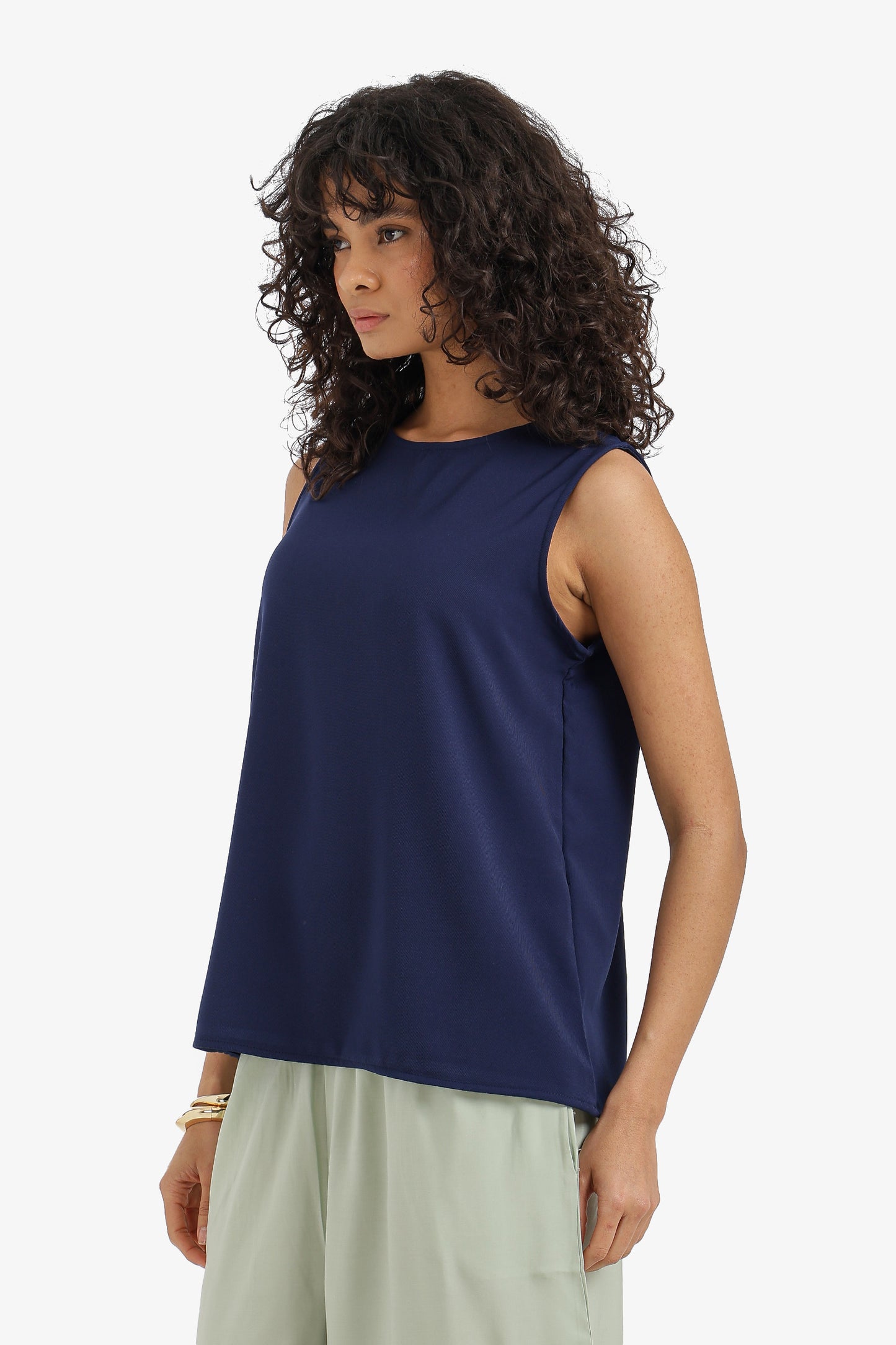 Sleeveless Viscose Blouse