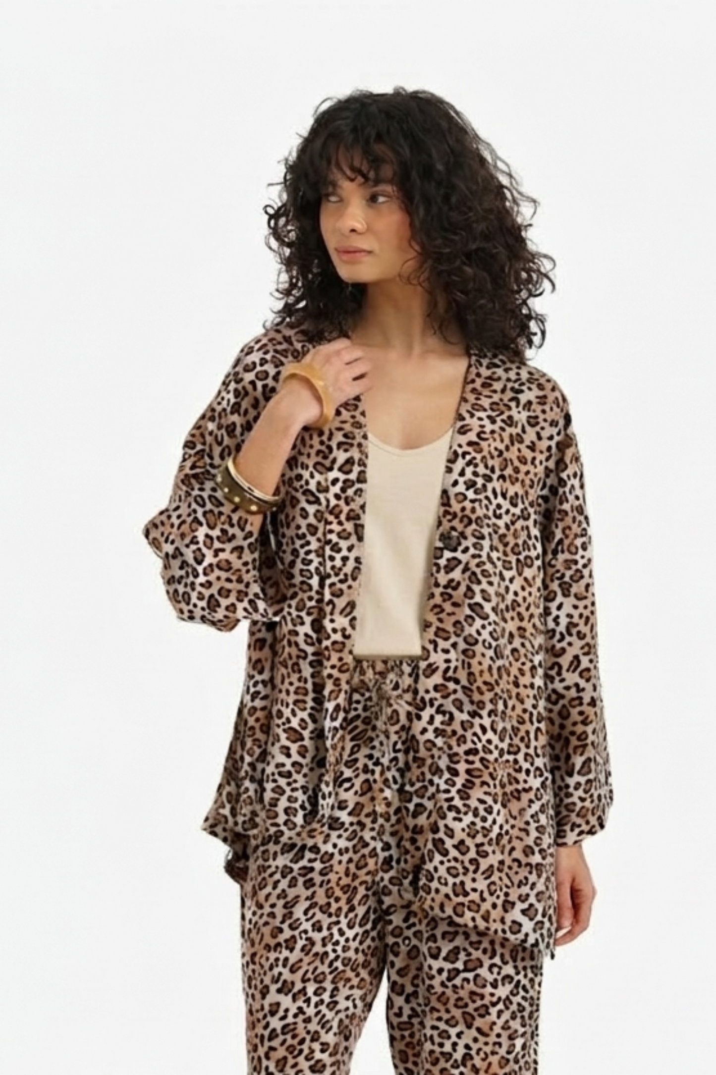 Relaxed Leopard Cardigan