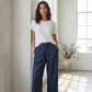Denim Wide-Leg Pants