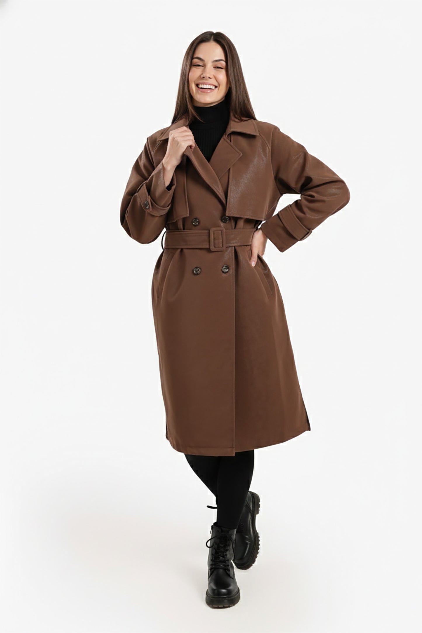 Leather Trench Coat