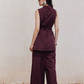 Pinstripe Tie-Back Vest