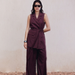 Pinstripe Tie-Back Vest