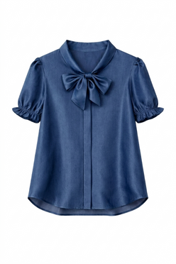 Bow Tie Ruffle Blouse