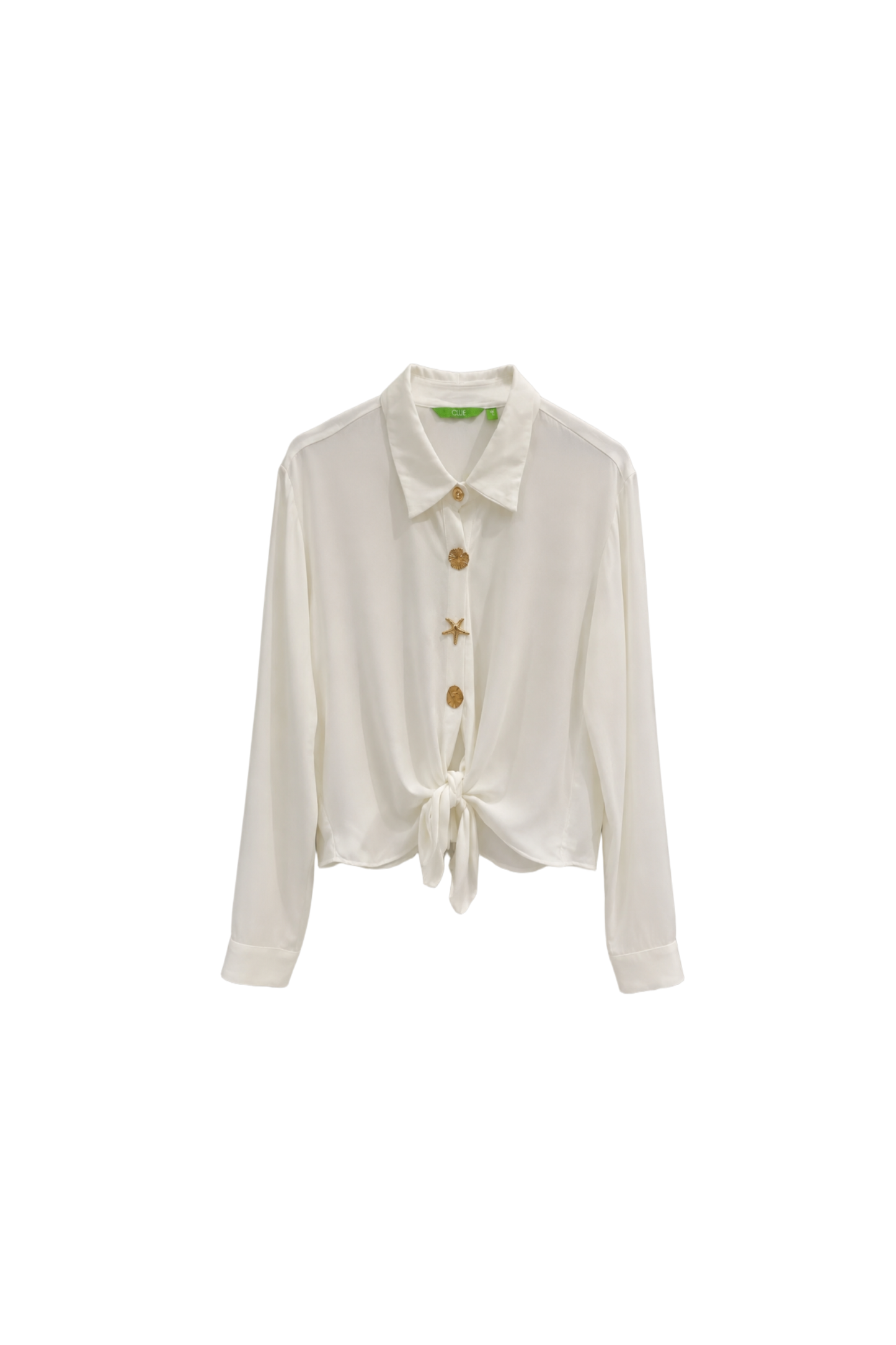 Knotted Crepe Shirt