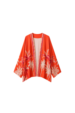 Printed Belted Kimono