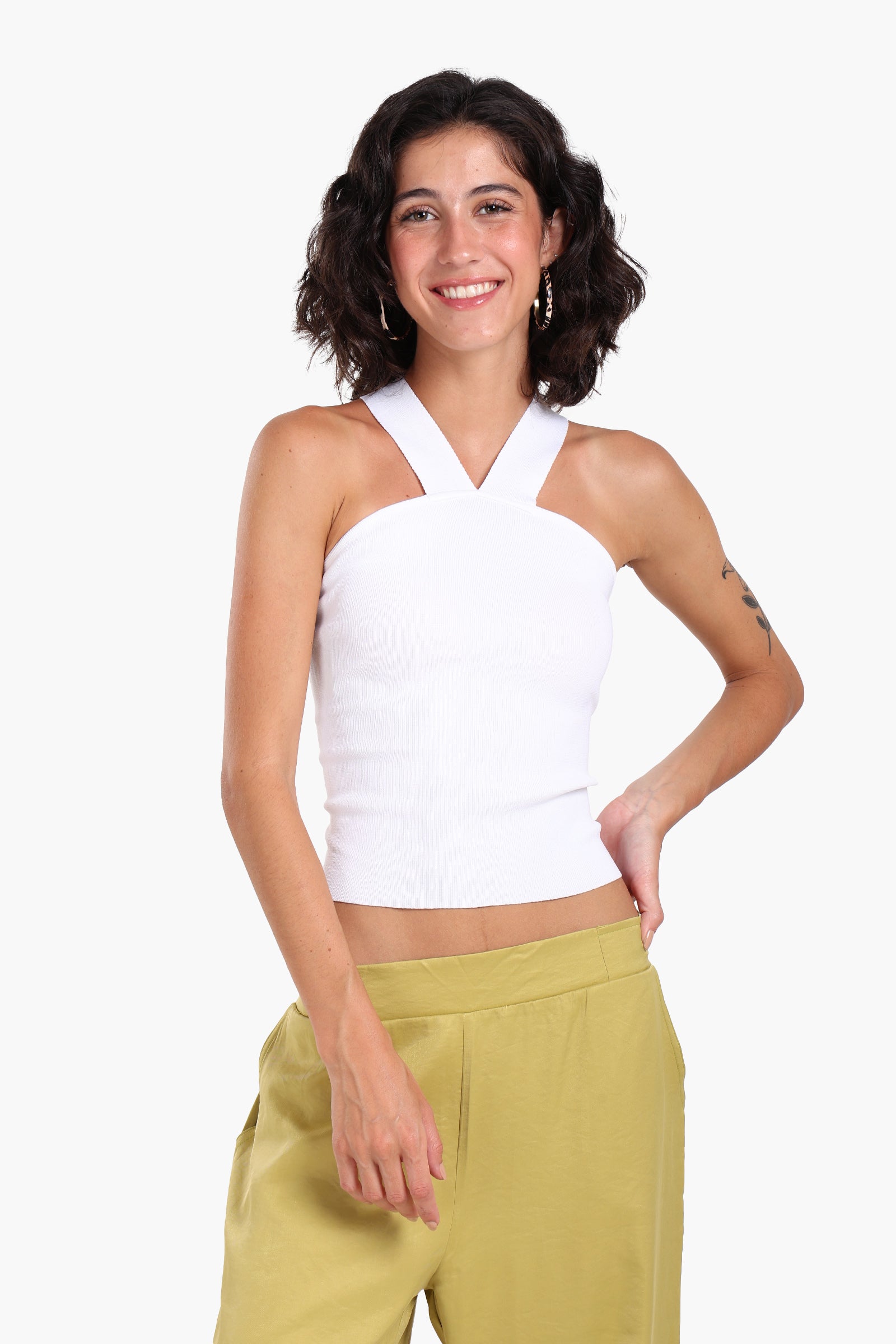 Crisscross Back Crop Top