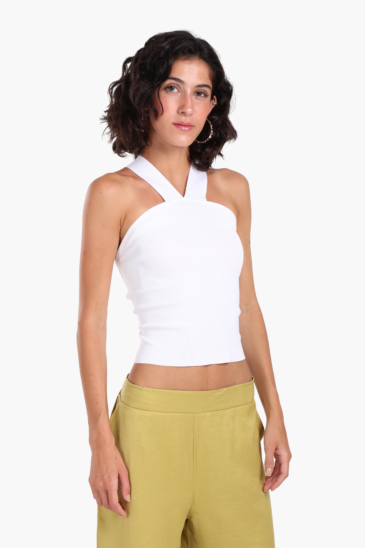 Crisscross Back Crop Top