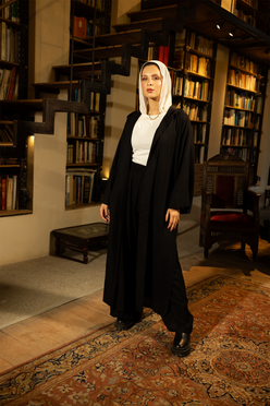 Solid Pattern Hooded Cardigan