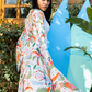 Colorful Palm-Print Kimono