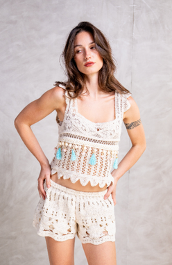 Crochet Tassel Beach Set