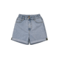 Double-Button Denim Shorts