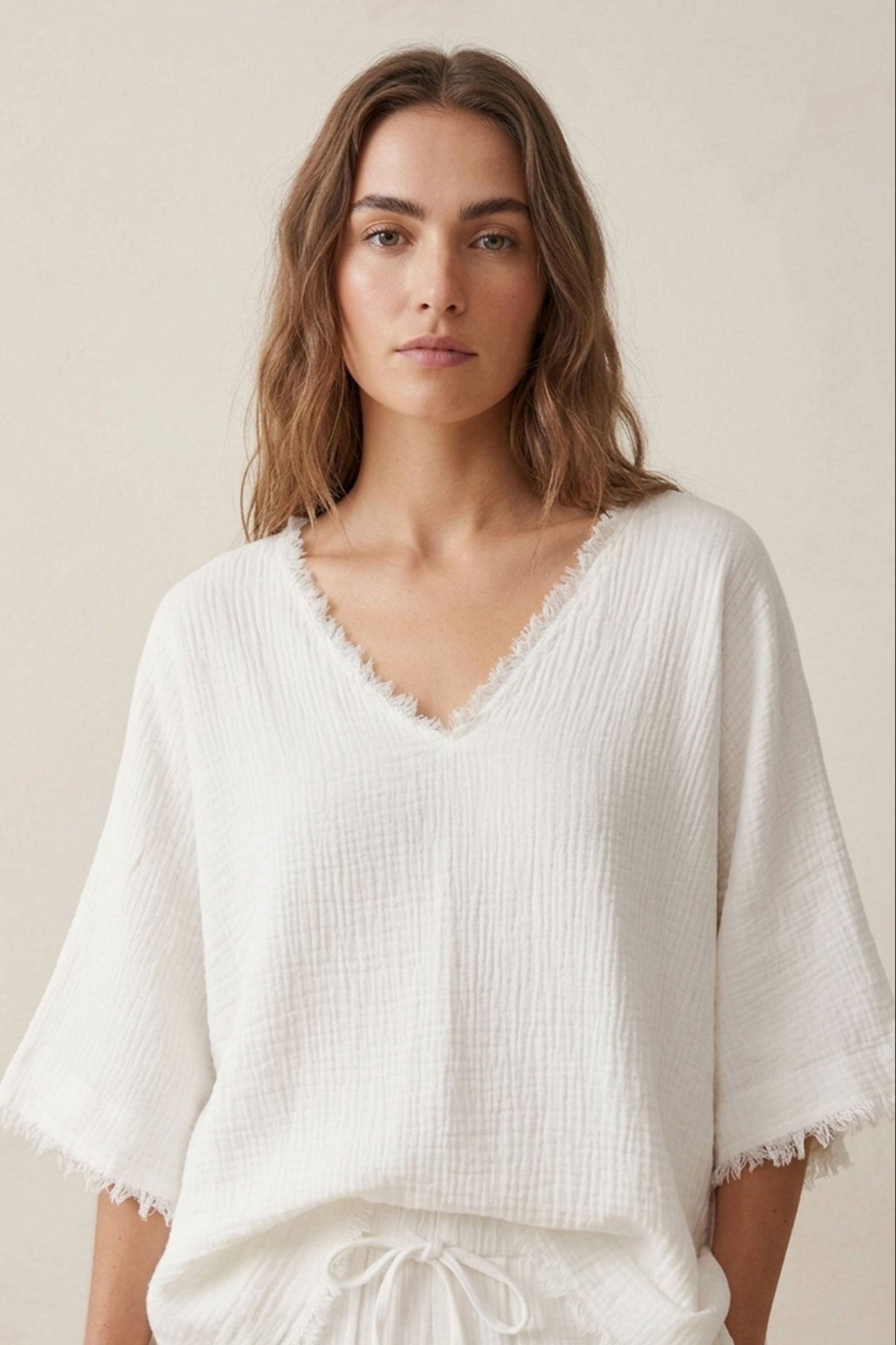 Drop-Shoulder Beach Top