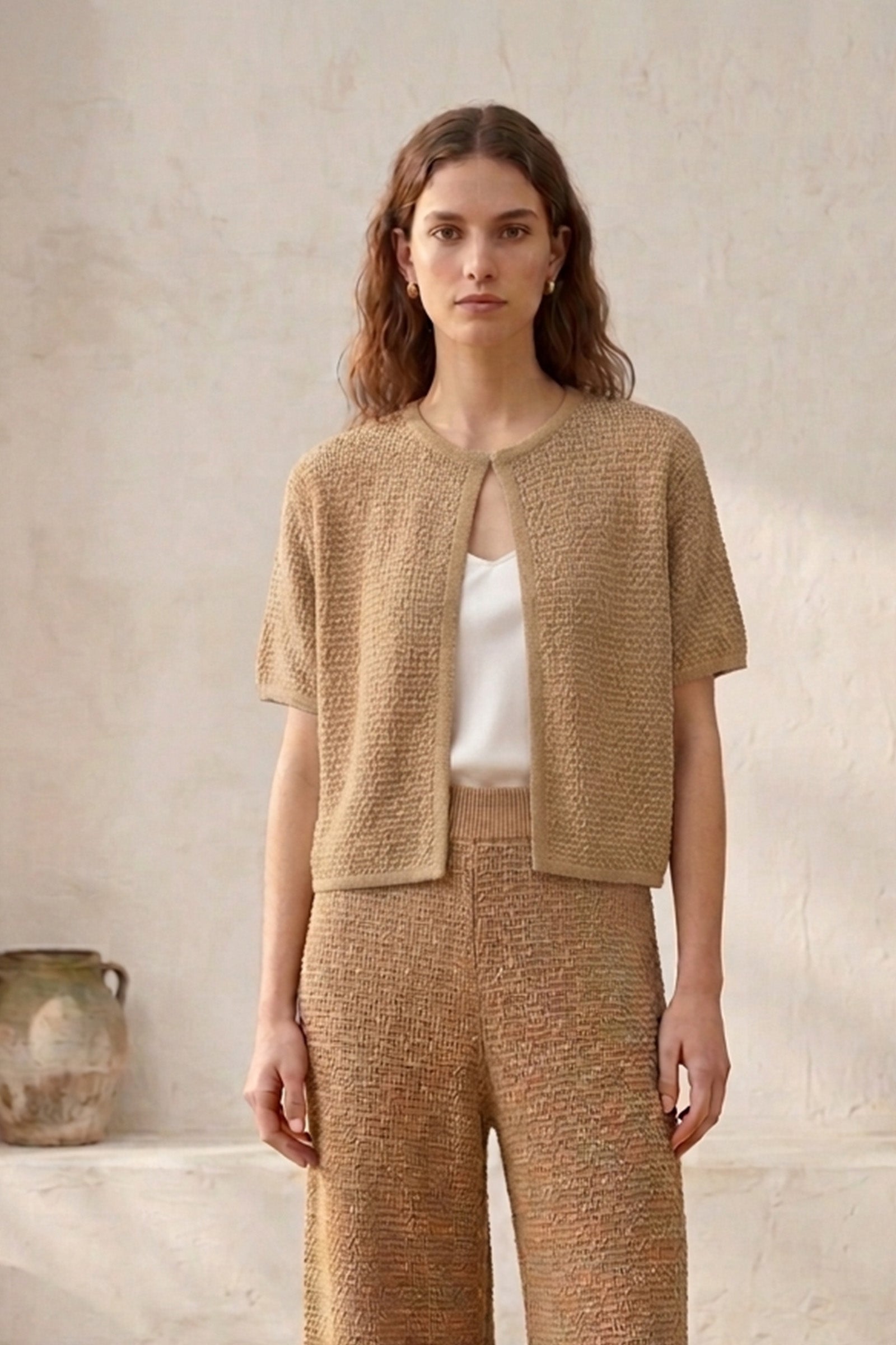 Open-Stitch Beach Cardigan
