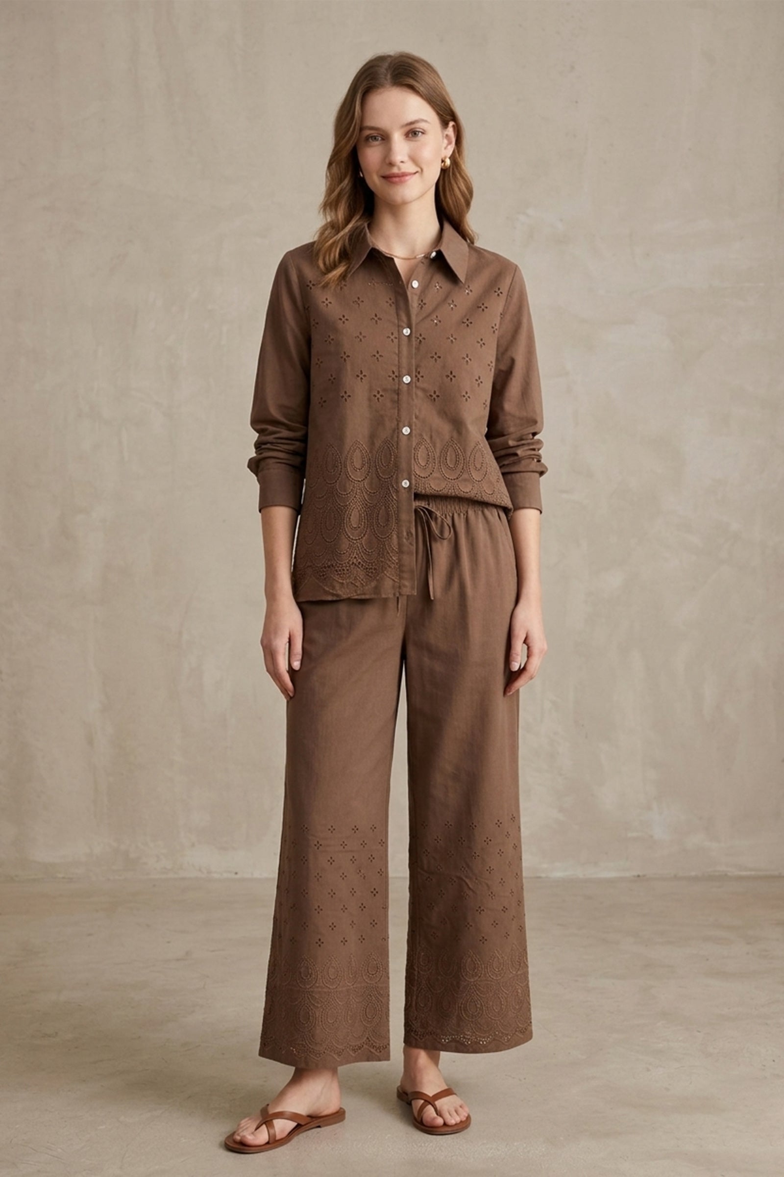 Eyelet Embroidered Shirt