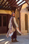 Geometric Border Kimono