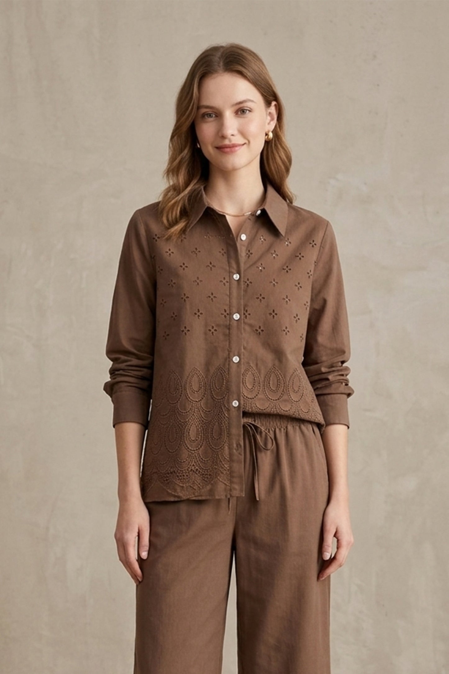 Eyelet Embroidered Shirt
