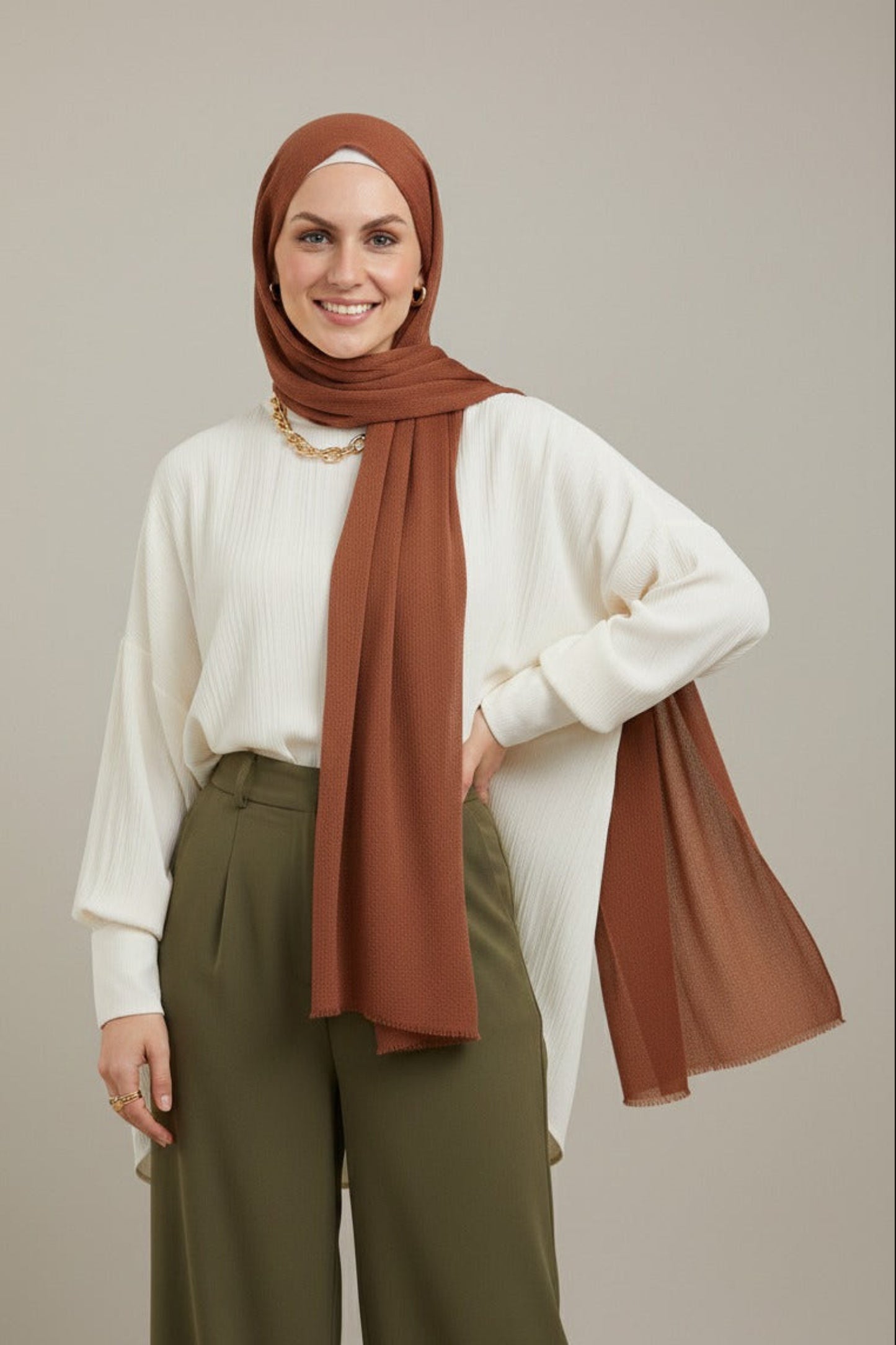 Ribbed Rectangular Scarf