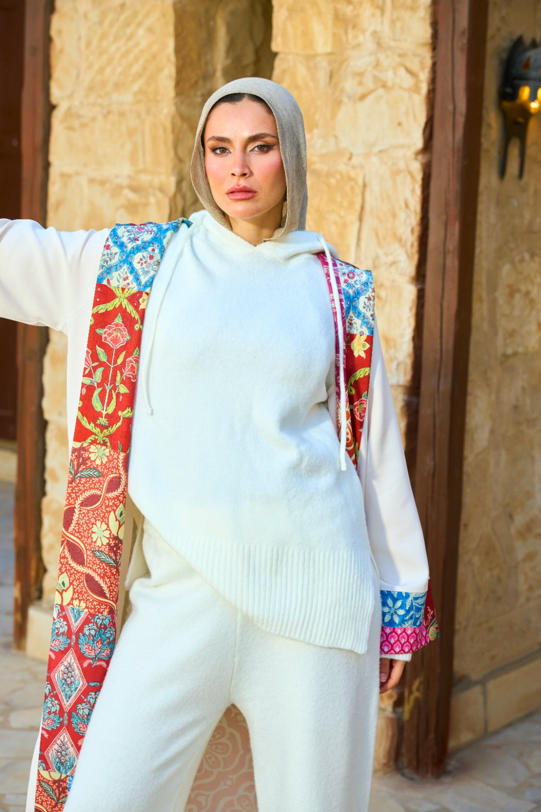 Patchwork Hooded Kimono