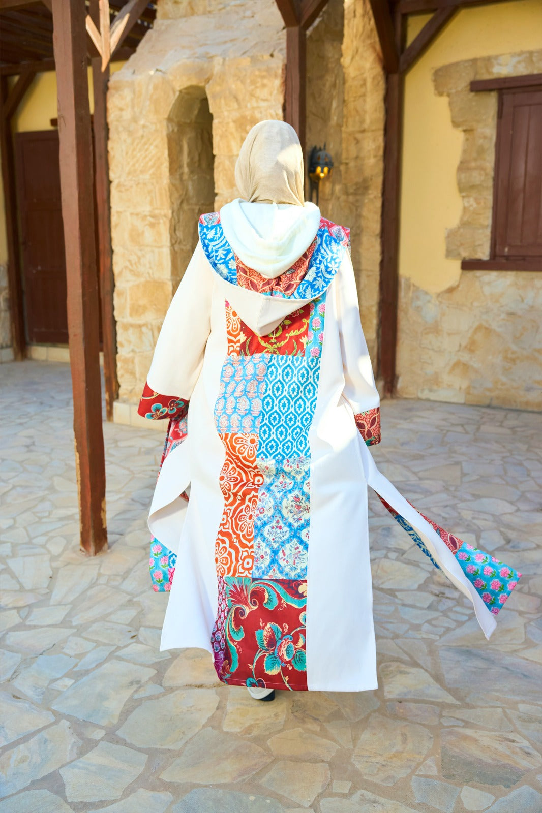 Patchwork Hooded Kimono