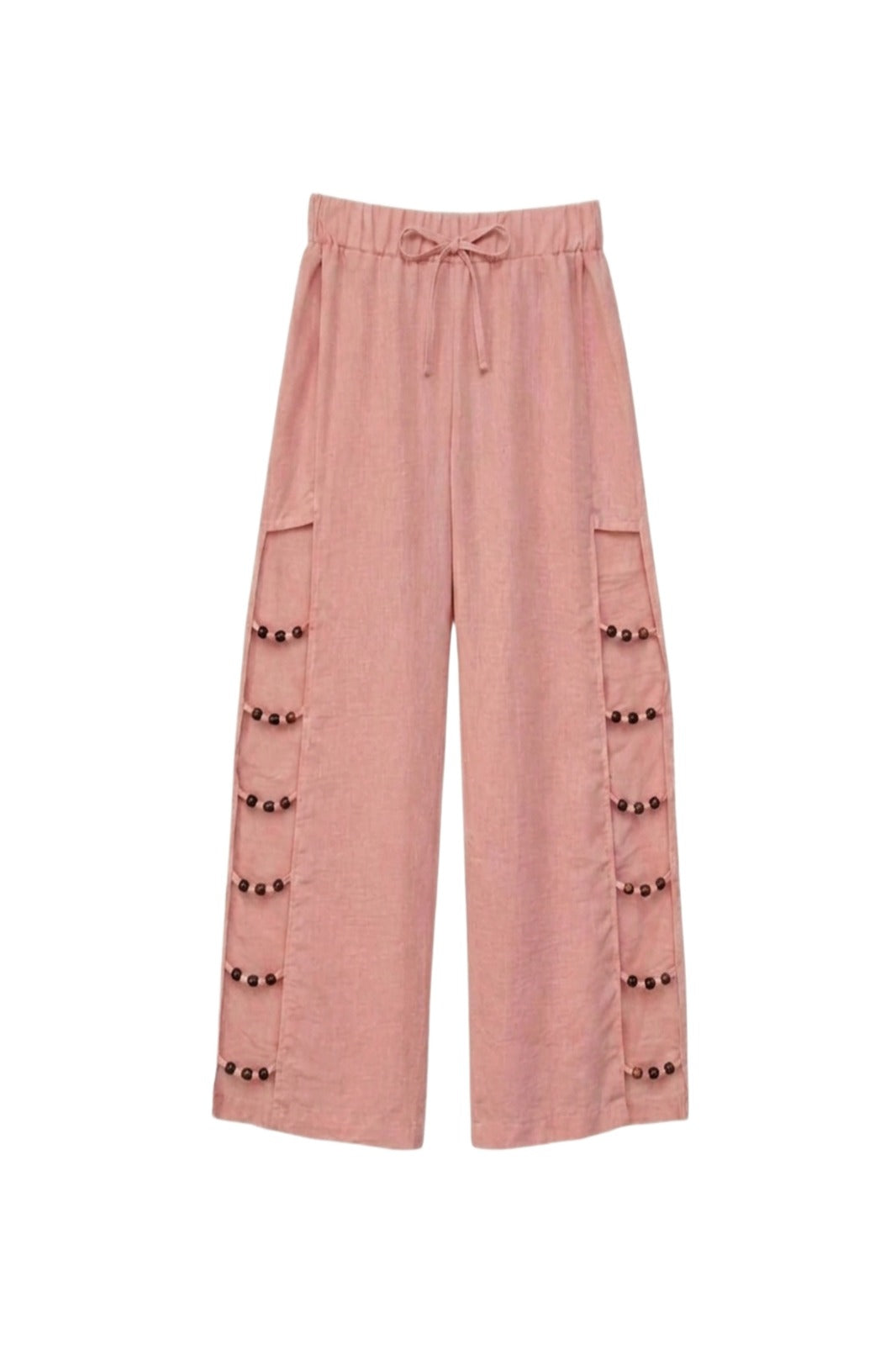 Beaded Cut-Out Pants