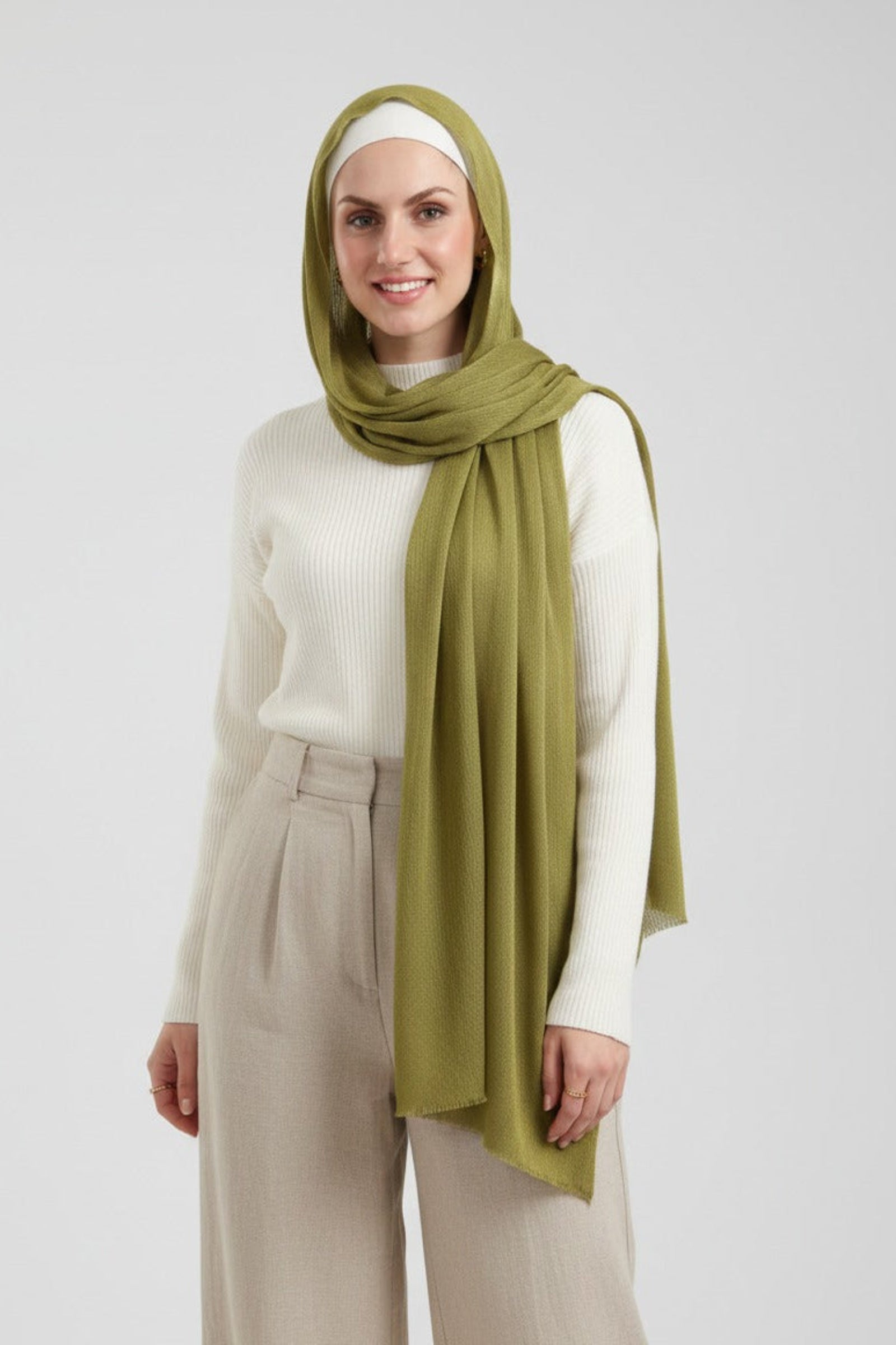 Ribbed Rectangular Scarf