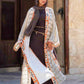 Geometric Border Kimono