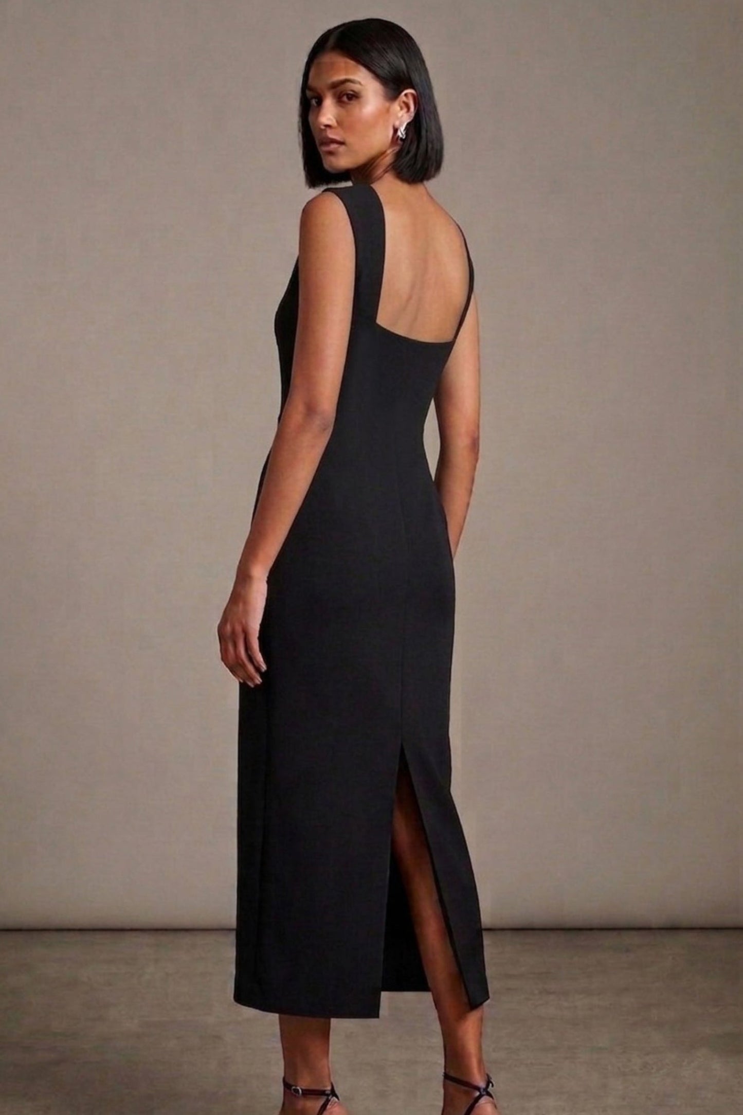 Open-Back Midi Dress