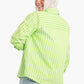 Lime Shirt with White Stripes